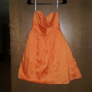 Juniors orange dress